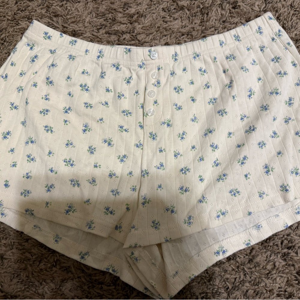 Floral Print Pajama Shorts